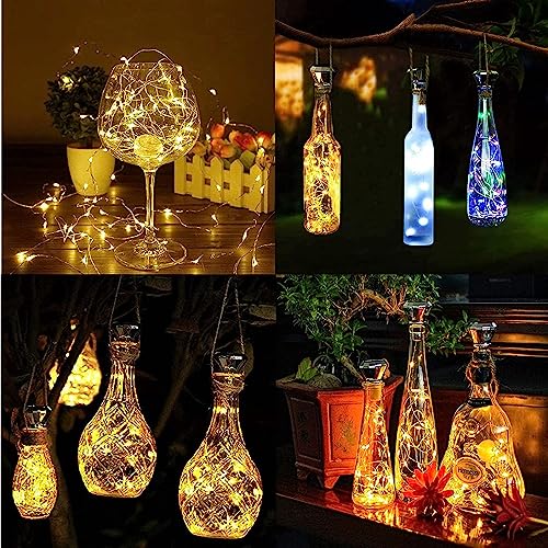 Upgraded 12 Pack Diamond Solar Wine Bottle Lights (6.5 Foot)