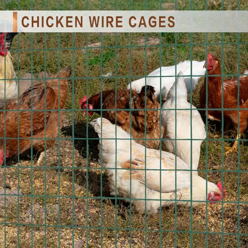 4 ft x 100 ft Green PVC Coated Welded Wire Fence