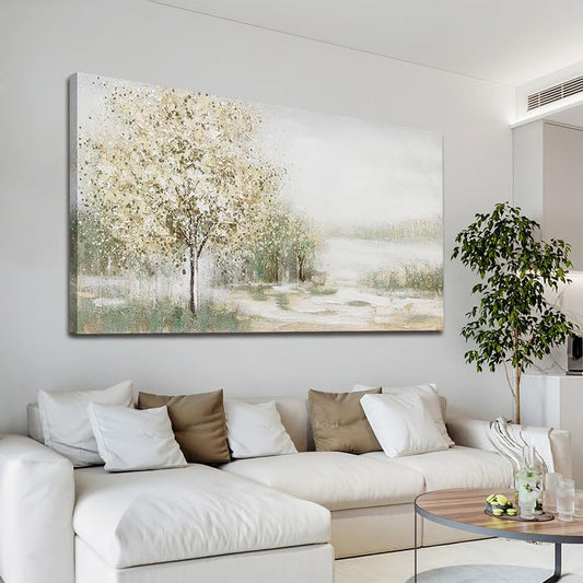 Green Wall Art Canvas Wall Art Decor Spring Scene Nature Landscape Wall Painting Decorations Artwork Wall Art Prints Pictures For Room Living Room Bedroom Office Decor 20x40 Inch