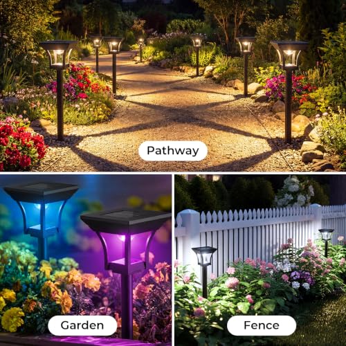 RGBCW Solar Pathway Lights Outdoor (18 Count)