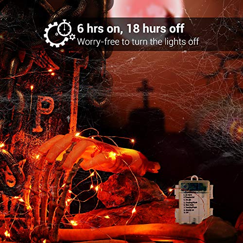 Orange Halloween Fairy Lights