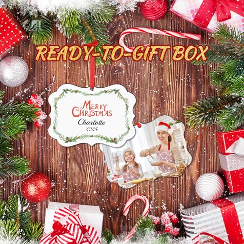 Personalized Christmas Ornaments 2025 Wood Custom Photo Picture Text Christmas Ornament Personalized Ornament Christmas Xmas Tree Decorations for Kids Couples Family Friends