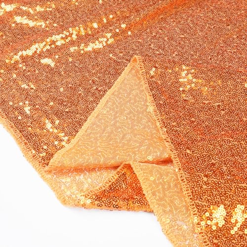 Sequin Tablecloth 50x72 Inch Orange Halloween Thanksgiving Party