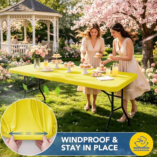 Fitted Tablecloth for 6 Foot Rectangle Tables (6 Count)