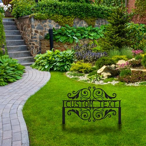 Personalized Metal Garden Sign with Stake