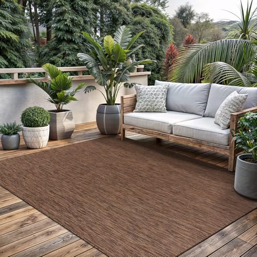 Washable Indoor Outdoor Rug 9x12 Weather Resistant Area Rugs Modern Solid for Porch Deck Balcony Backyard Patio Outside Carpet