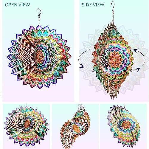 Wind Spinners Outdoor Mandala Lucky Clover