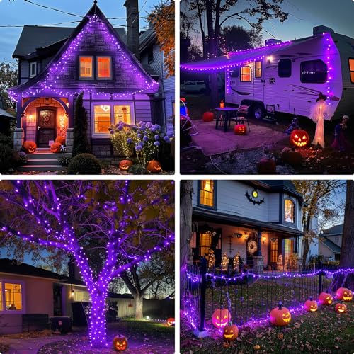 400 LED Purple Halloween Lights Outdoor (132 Foot)