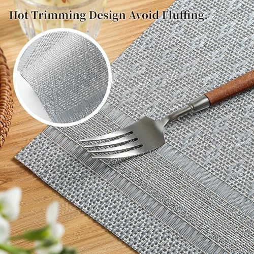 Lunar Grey Placemats Set of 8 (8 Count)