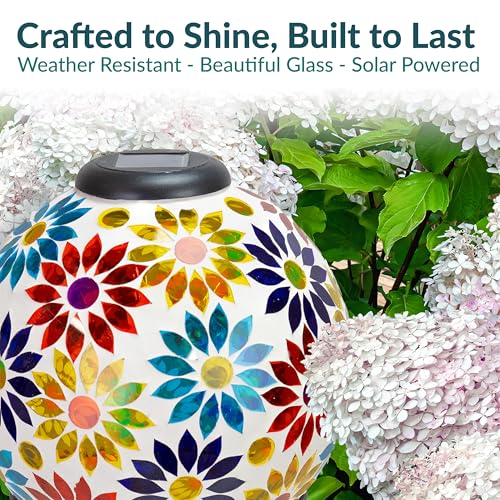 Sunnydaze Solar Gazing Ball for Garden