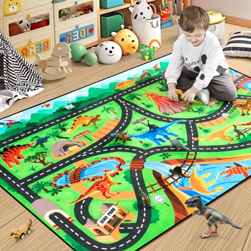 Kids Dinosaur Play Rug (24 Sq Ft)