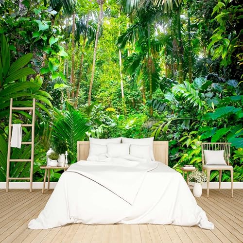 Tropical Rainforest Botanical Wallpaper Peel and Stick wall Mural for Bedroom Living Room