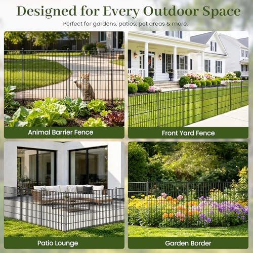 No Dig Garden Fence Outdoor for Yard (157.33 Sq Ft)