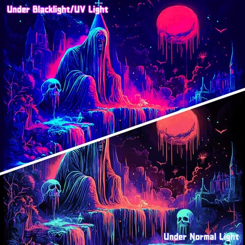 UV Reactive Halloween Tapestry