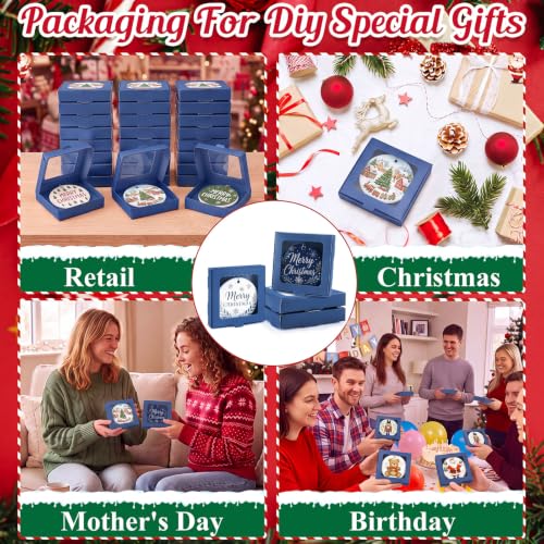 25 Pcs Christmas Sublimation Ornament Blanks Box (25 Count)