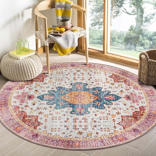 Ultra Thin Washable Round Rug