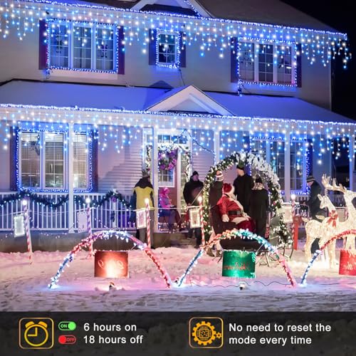 66FT 640 LED Icicle Lights for Outside