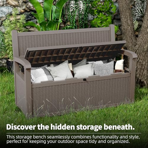 80 Gallon Outdoor Storage Bench Deck Box