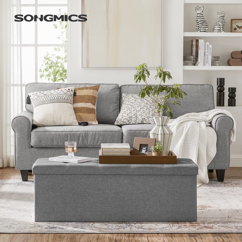 43.3 Inches Folding Storage Ottoman Bench