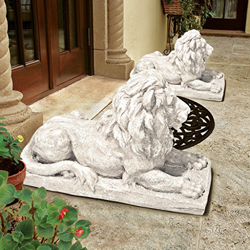Lyndhurst Manor Lion Sentinel Outdoor Garden Statue