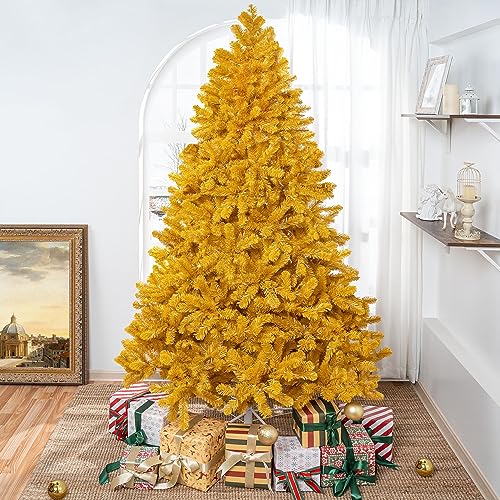 7.5ft Gold Christmas Tree with Lights