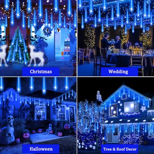 Outdoor Christmas Lights Meteor Shower Light UL Certified (8 Count)
