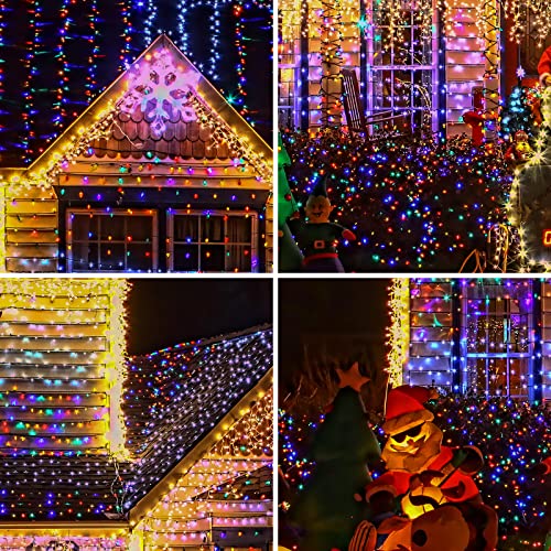 Green Wire Multicolor 300 Incandescent Bulb Mini String Lights for Indoor Christmas Tree Garland Birthday Wedding Party Festival Decoration (300 Count)