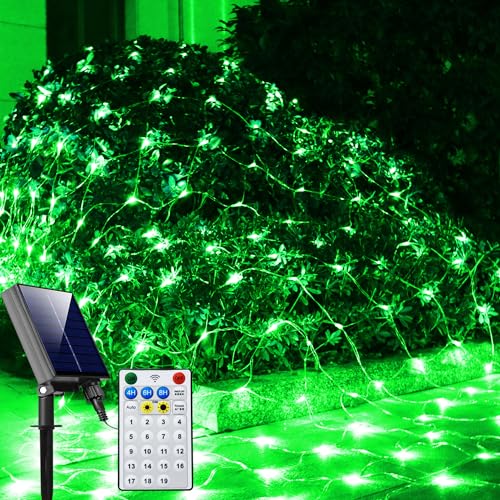 Solar Net Lights Outdoor Mesh Lights Green