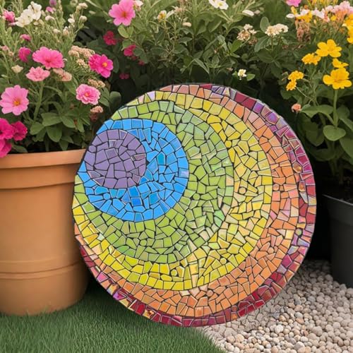 Iridescent Glass Mosaic Tiles for Crafts Bulk (7.06 Ounce)