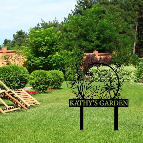 Personalized Metal Garden Sign with Stake