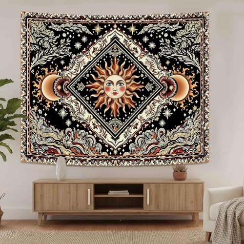 Celestial Sun & Moon Tapestry