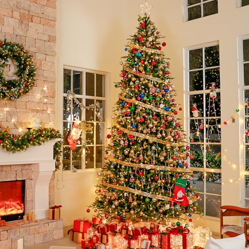 9 ft Prelit Christmas Tree with Realistic PE Foliage