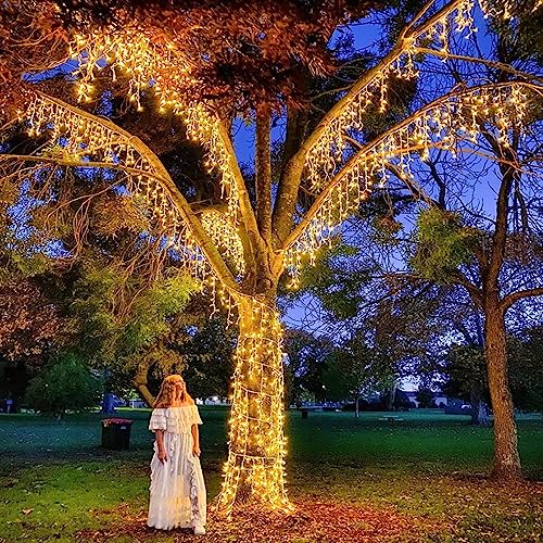 132ft Icicle Lights for Outside