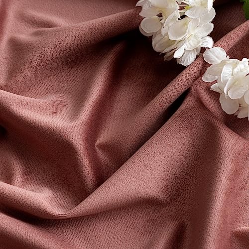 Dusty Rose Velvet Pinch Pleat Blackout Curtains W52 X L96 Inches