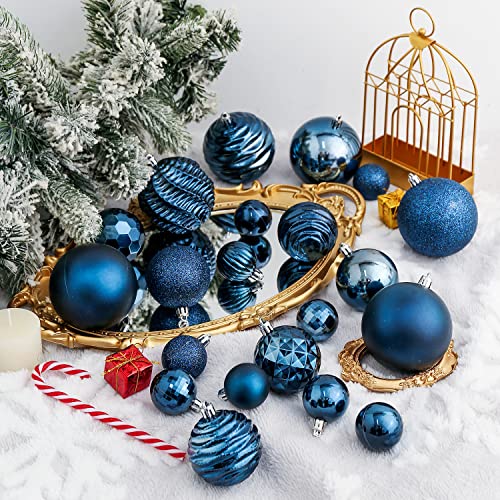 60mm 2.36" Christmas Ball Ornaments Shatterproof Christmas Ornaments Set Decorations for Xmas Tree Balls (34 Count)