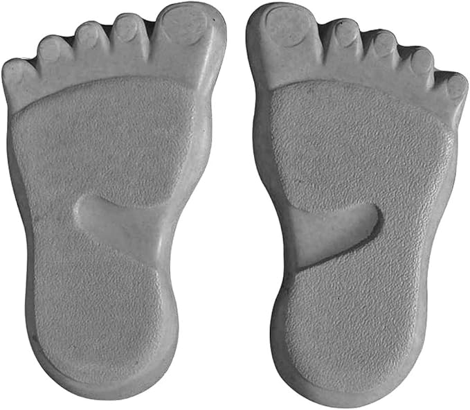 1 Pair Foot Print Stepping Concrete Stone Paving Mold Maker for Lawn Park Garden Abs