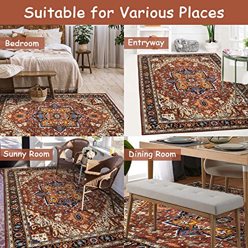 Ultra Thin Washable Oriental Area Rug