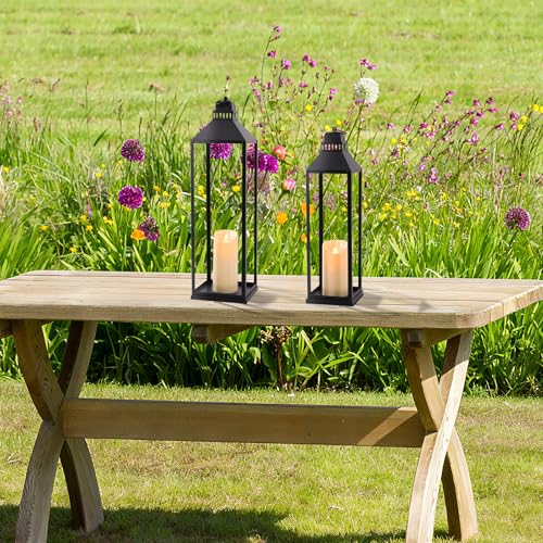 Large Lanterns Decorative Outdoor Indoor (2 Count)