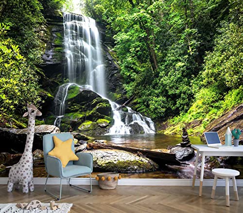 Waterfalls in Forest Wall Mural Large Wallpaper (110.1 Sq Ft)