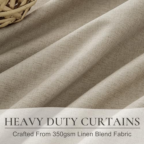 Pinch Pleated Blackout Curtains 60 Inches Wide for Living Room (2 Count)