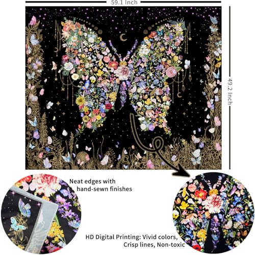 Floral Tapestry Wall Hanging Cute