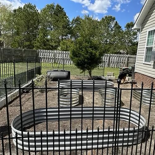 2 Pack 8x3x1FT Galvanized Raised Garden Bed Large Metal Planter Box Kit Elevated Raised Garden Planters for Outdoor Plants