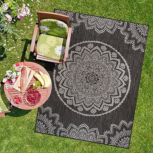 Outdoor Rug 8x10 Modern Area Rugs for Indoor and Outdoor Patios and Porches