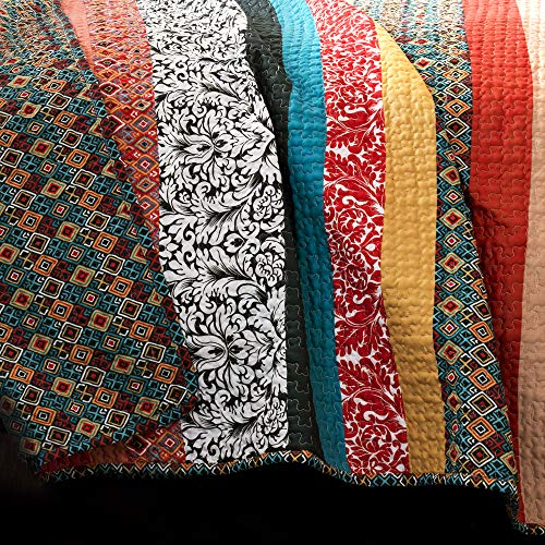 Boho Stripe Reversible Cotton Quilt 3