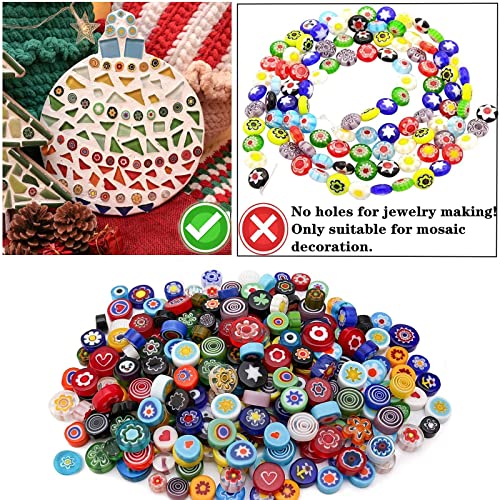 Flower Mosaic Tiles for Crafts (125 Count)