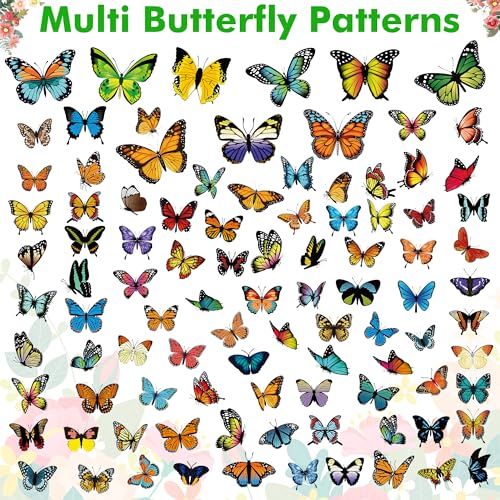 79PCS Colorful Butterfly Window Clings (9 Count)