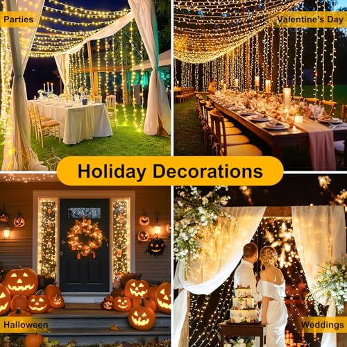 200FT 600LED Christmas Lights Plug in