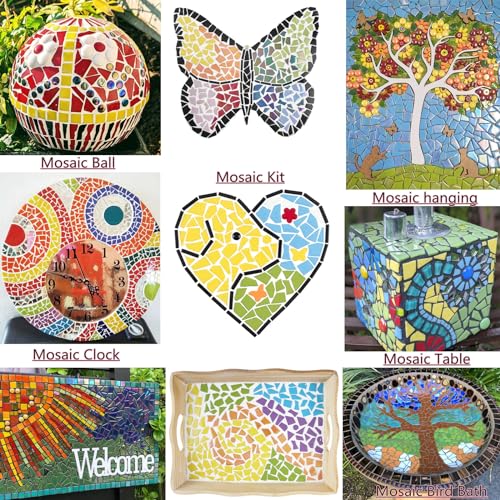 Blue Mosaic Tiles for Crafts Bulk (7.05 Ounce)