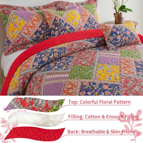 100% Cotton Face Quilt Queen Size Set