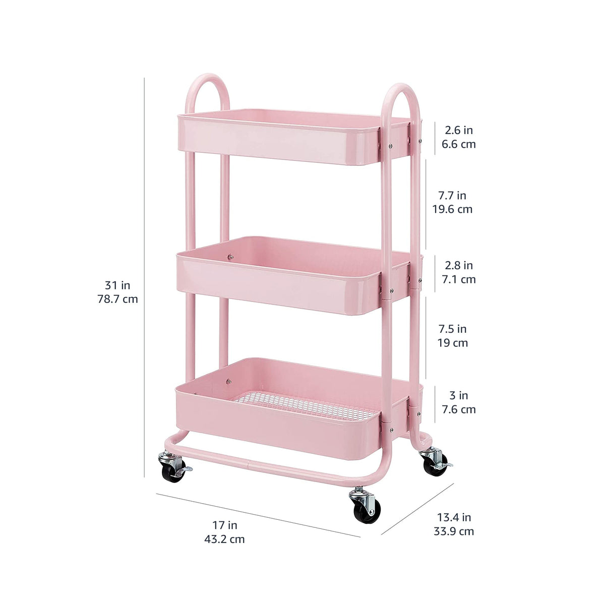 3 Tier Rolling Utility or Kitchen Cart